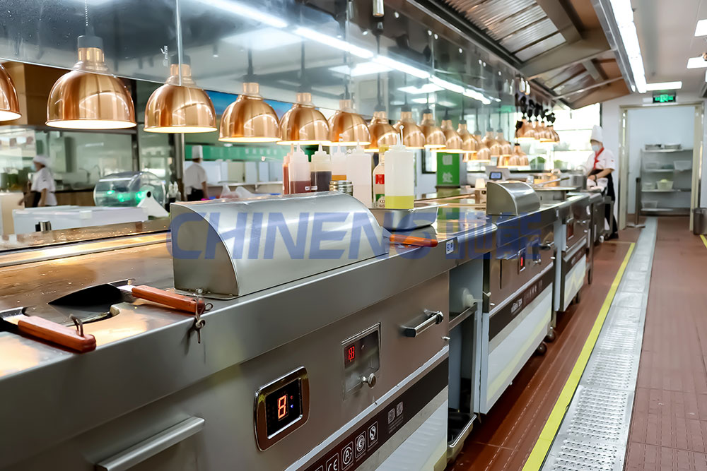 200-300人企業食堂廚房3D效果圖
