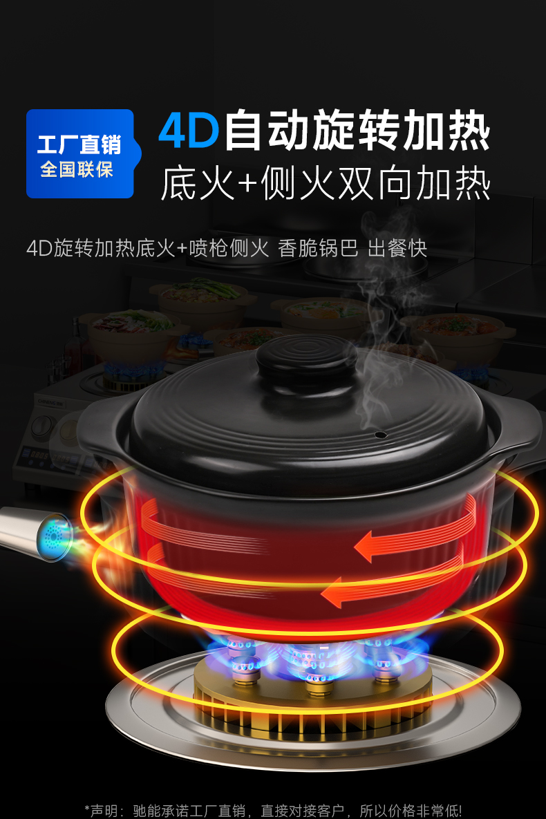 燃氣煲仔爐4d自動旋轉(zhuǎn)加熱技術(shù)